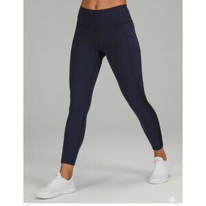 Lululemon Train Times High-Rise 7/8 Gym Leggings 25" Size 4 Midnight Navy